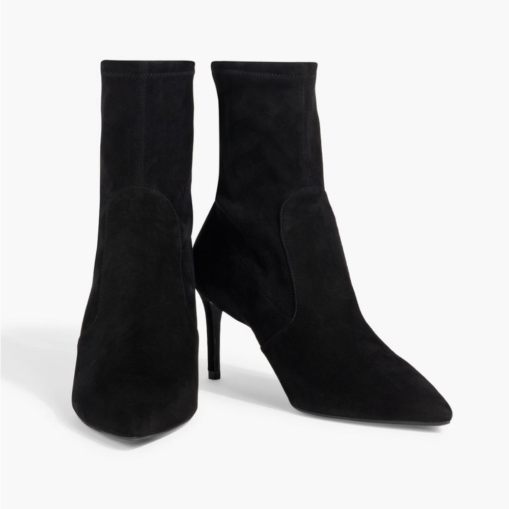 Stuart Weitzman Linsi 75 Suede Sock Boots